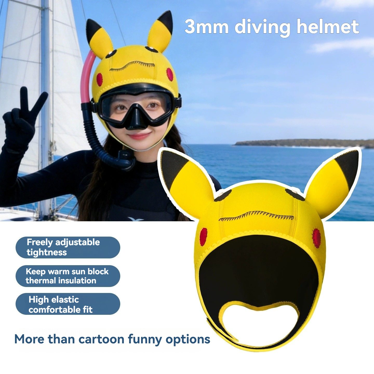 3 mm Neopren, niedliche Cartoo – Aquatic Sports Cap Bewertung und Preis